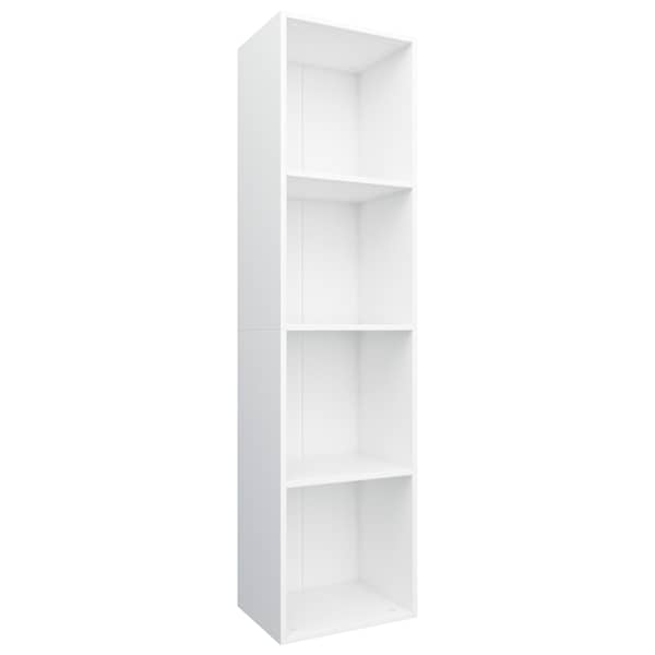 vidaXL raamaturiiul/telerialus, valge 36 x 30 x 143 cm, tehispuit