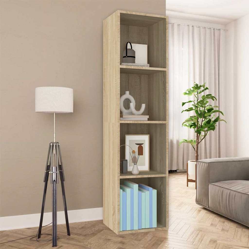vidaXL Rega� na ksi��ki/szafka TV, d�b sonoma, 36x30x143 cm