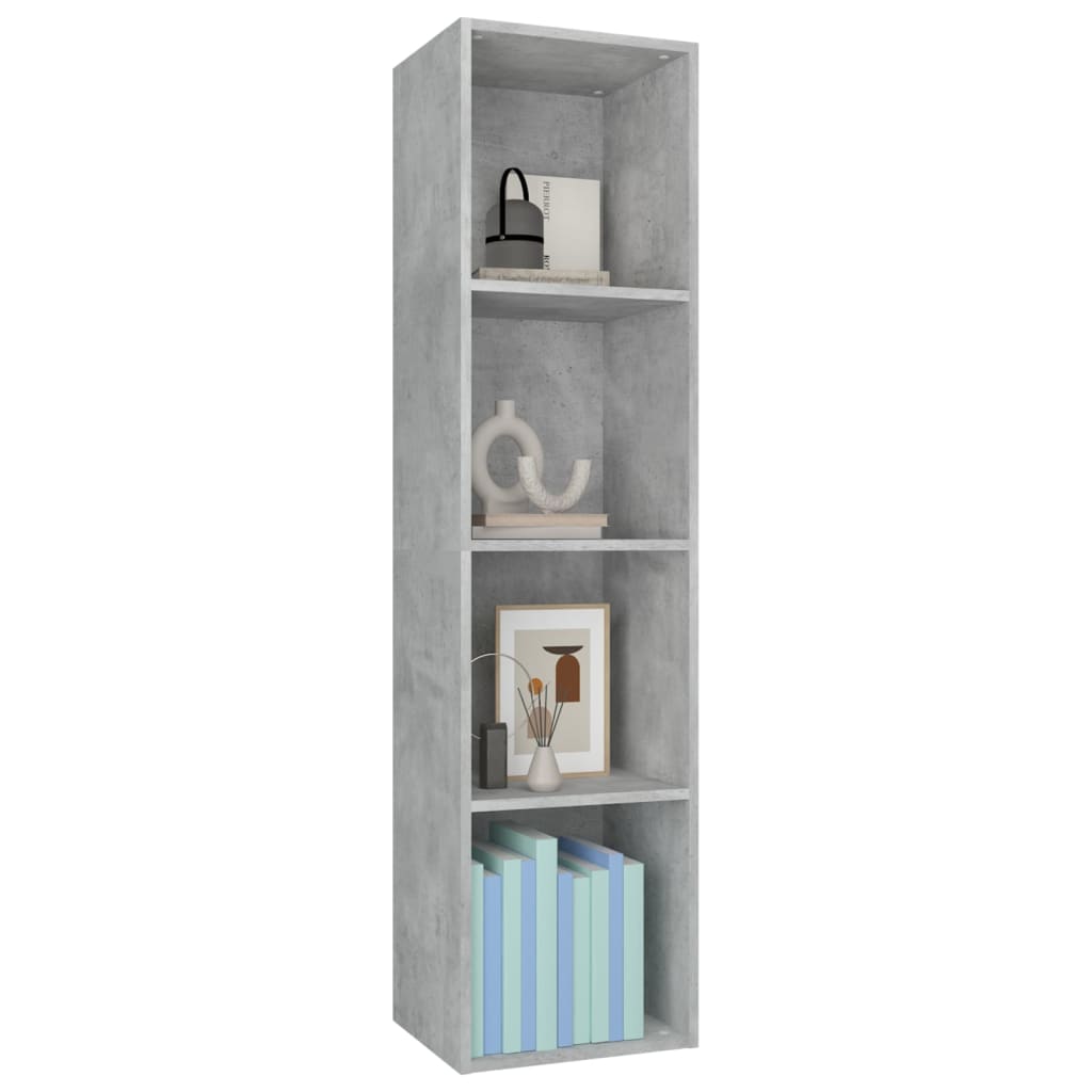 

vidaXL Boekenkast/tv-meubel 36x30x143 cm bewerkt hout betongrijs