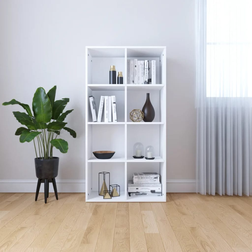 vidaXL Bibliotecă/Dulap, alb, 66x30x130 cm, lemn prelucrat