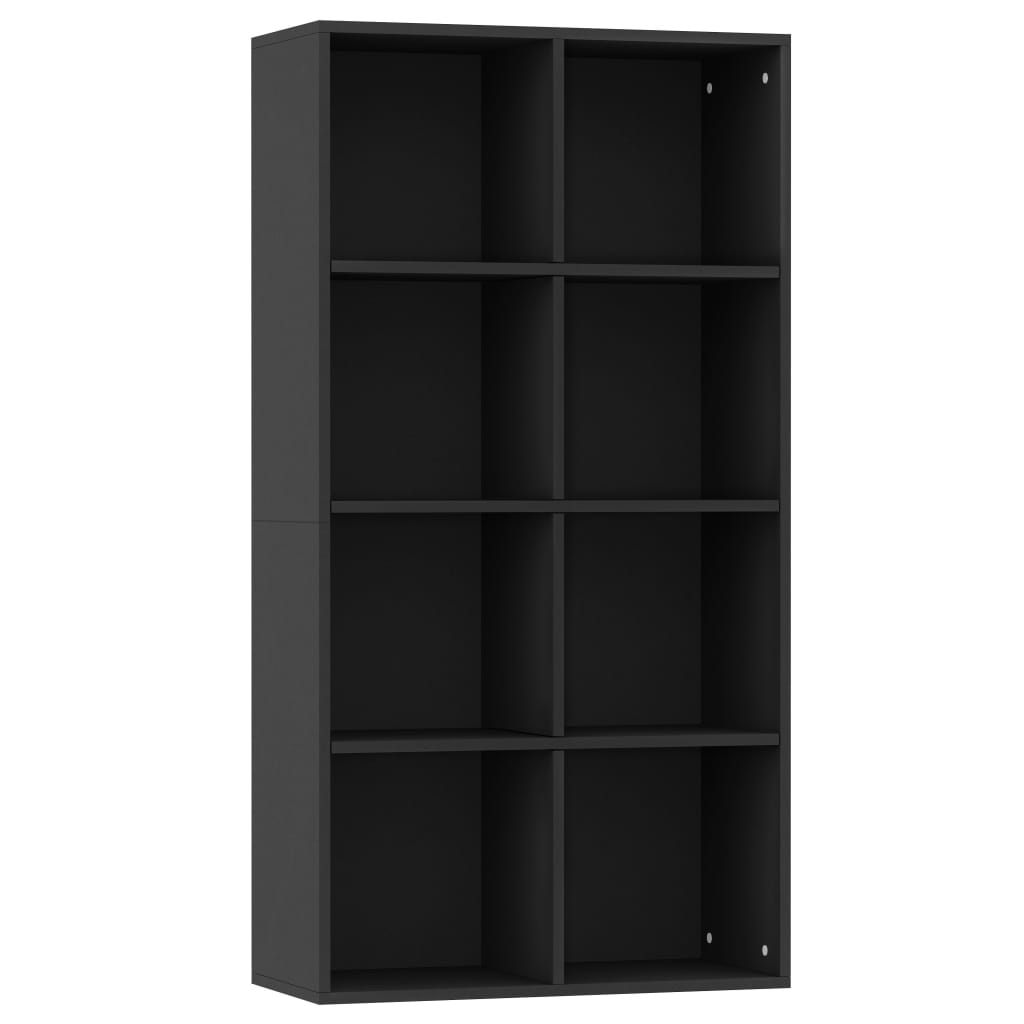 

vidaXL Book Cabinet/Sideboard Black 26"x11.8"x51.2" Engineered Wood