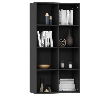 vidaXL Book Cabinet/Sideboard Grey 66x30x130 cm Engineered Wood