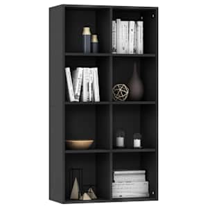 vidaXL Book Cabinet/Sideboard Grey 66x30x130 cm Engineered Wood