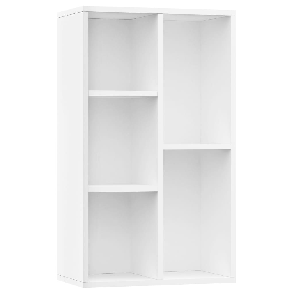 Image of vidaXL Book Cabinet/Sideboard White 50x25x80 cm Engineered Wood