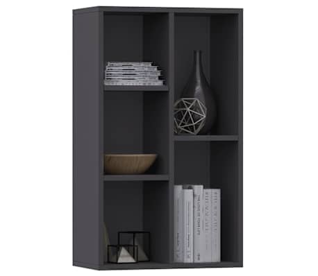 vidaXL Knygų/šoninė spintelė, pilkos sp., 50x25x80cm, MDP