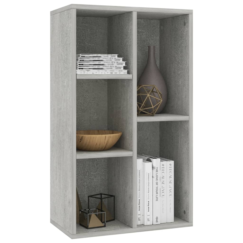 

vidaXL Boekenkast/dressoir 50x25x80 cm spaanplaat betongrijs