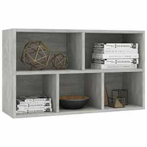 Knihovna/příborník betonově šedá 50x25x80 cm kompozitní dřevo - obrázek 7