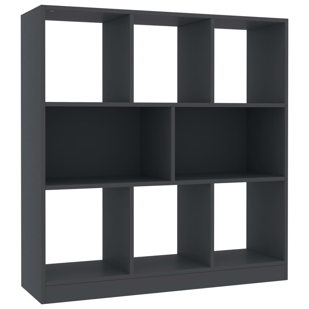 

vidaXL Book Cabinet Gray 38.4"x11.6"x39.4" Engineered Wood