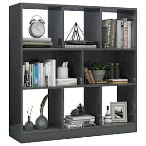 vidaXL bogreol 97,5x29,5x100 cm konstrueret tr&aelig; gr&aring; h&oslash;jglans