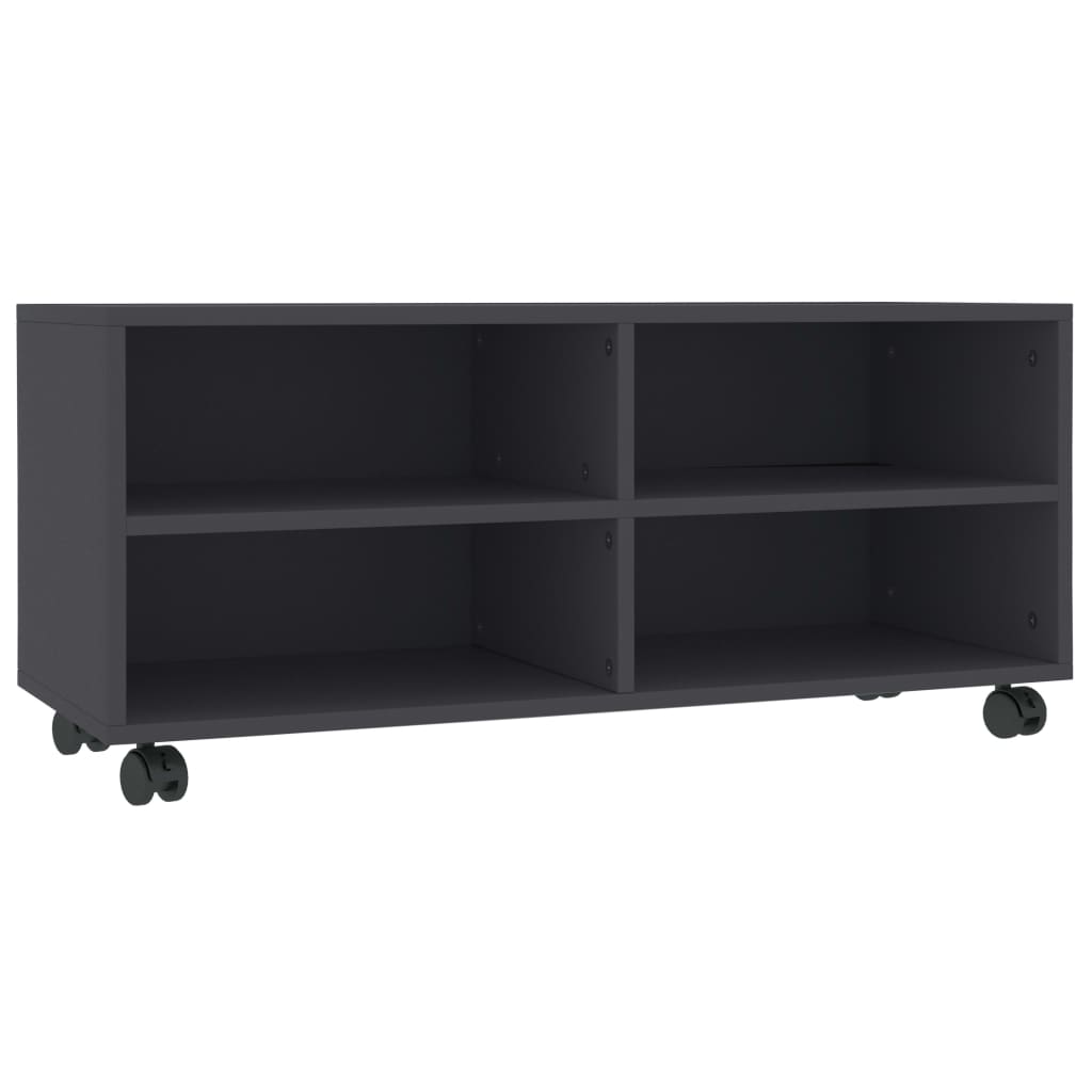 

vidaXL TV Cabinet with Castors Gray 35.4"x13.8"x13.8" Engineered Wood