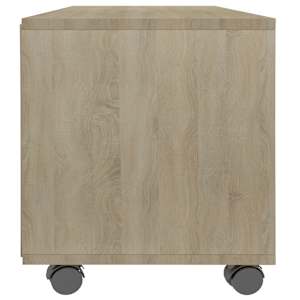 TV stolek s kolečky dub sonoma 90 x 35 x 35 cm kompozitní dřevo - obrázek 5