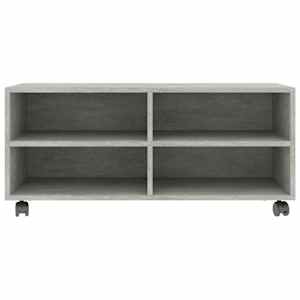 TV stolek s kolečky betonově šedý 90x35x35 cm kompozitní dřevo - obrázek 4