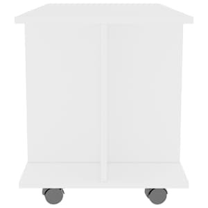 TV stolek s kolečky bílý 80 x 40 x 45 cm kompozitní dřevo - obrázek 5