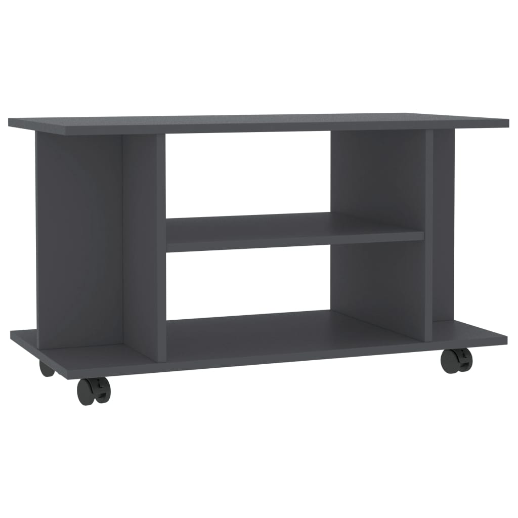 

vidaXL TV Cabinet with Castors Gray 31.5"x15.7"x15.7" Engineered Wood