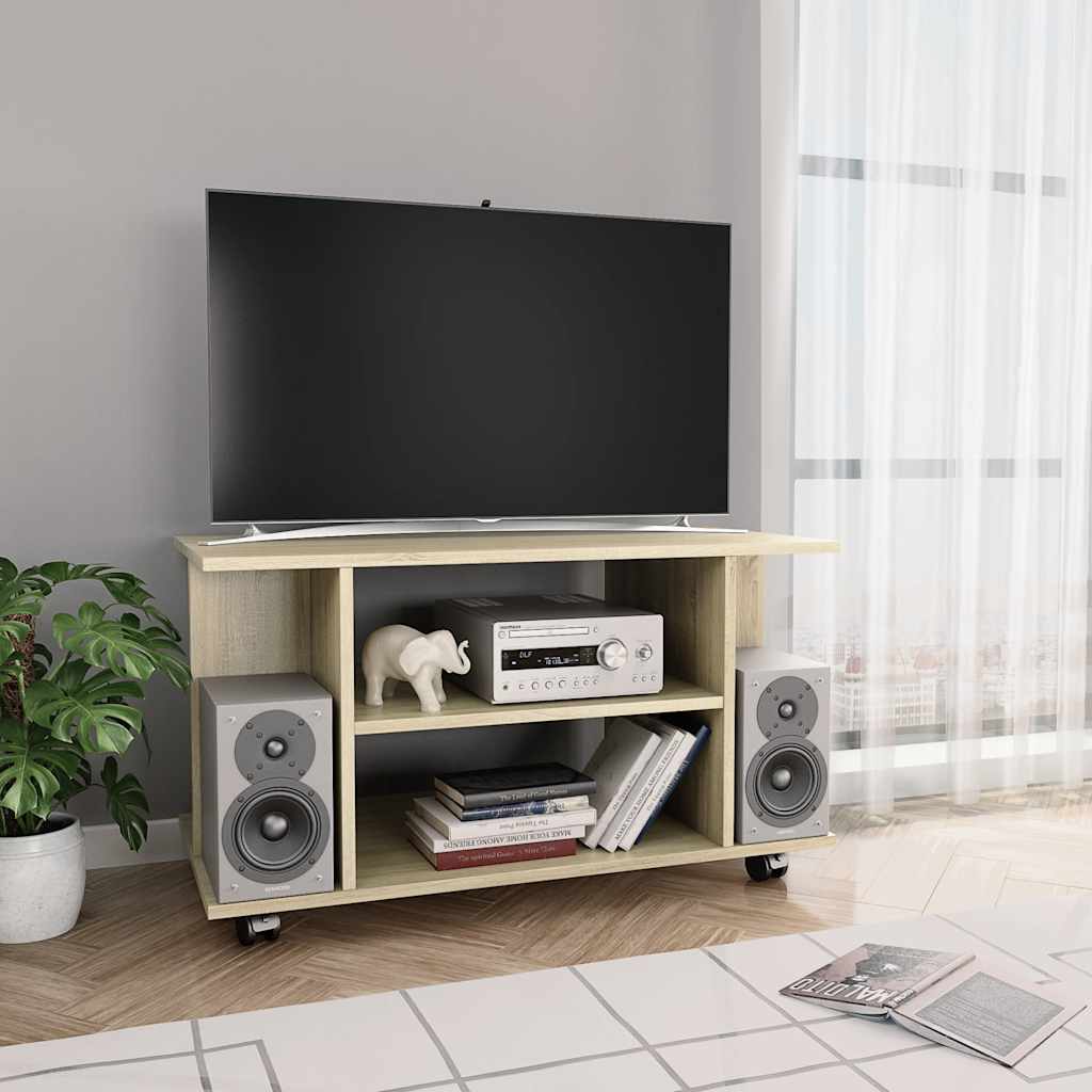 vidaXL Szafka pod TV, d�b sonoma, 80x40x45 cm, materia� drewnopochodny