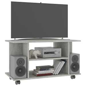 TV stolek s kolečky betonově šedý 80x40x45 cm kompozitní dřevo - obrázek 3