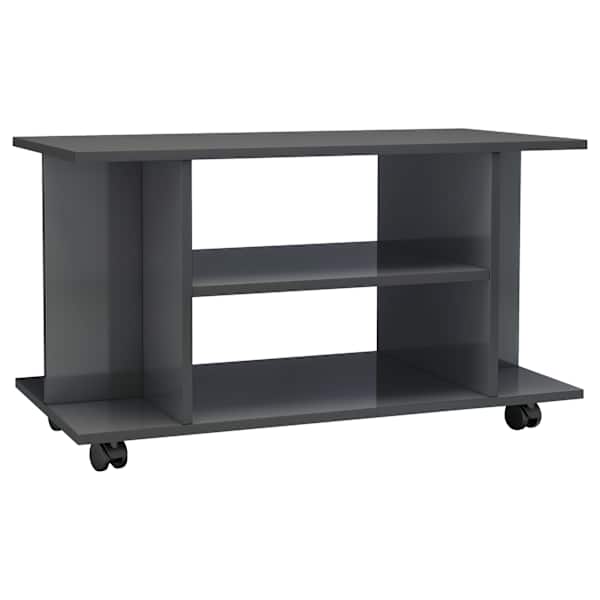vidaXL ratastega telerikapp, hall, 80 x 40 x 45 cm, tehispuit