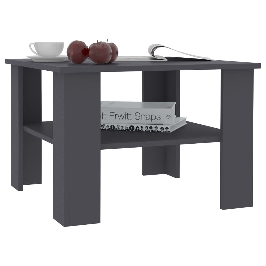 vidaXL Coffee Table Grey 60x60x42 cm Engineered Wood