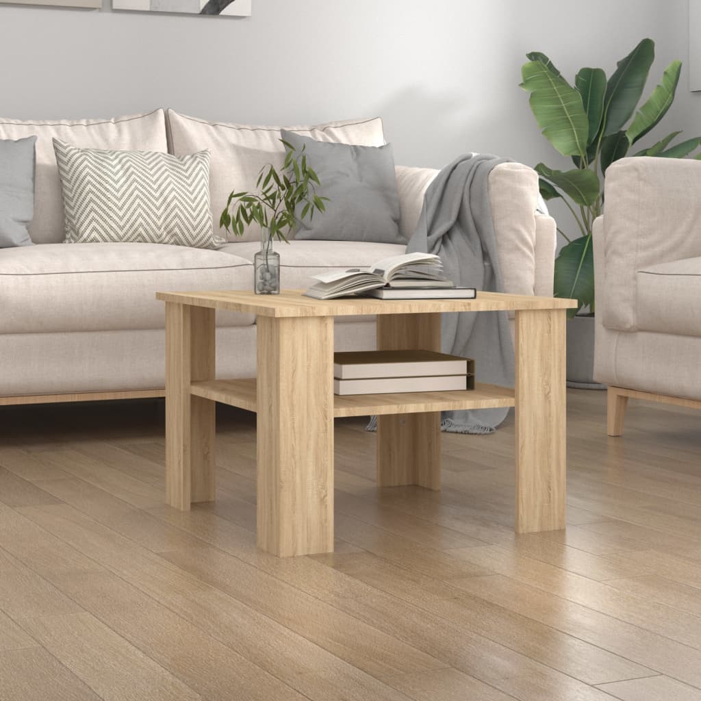 vidaXL Stolik kawowy, db sonoma, 60x60x42 cm, materia drewnopochodny
