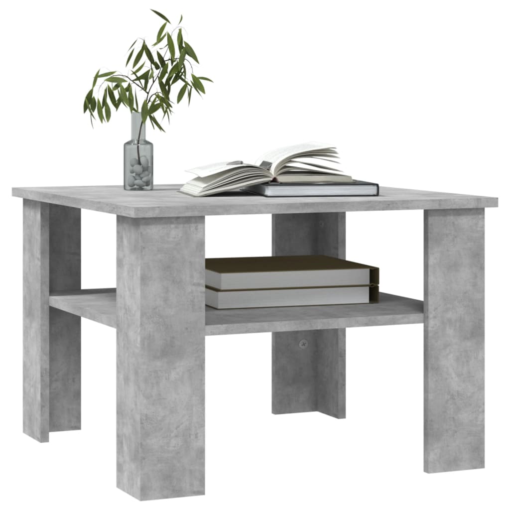 

vidaXL Salontafel 60x60x42 cm spaanplaat betongrijs