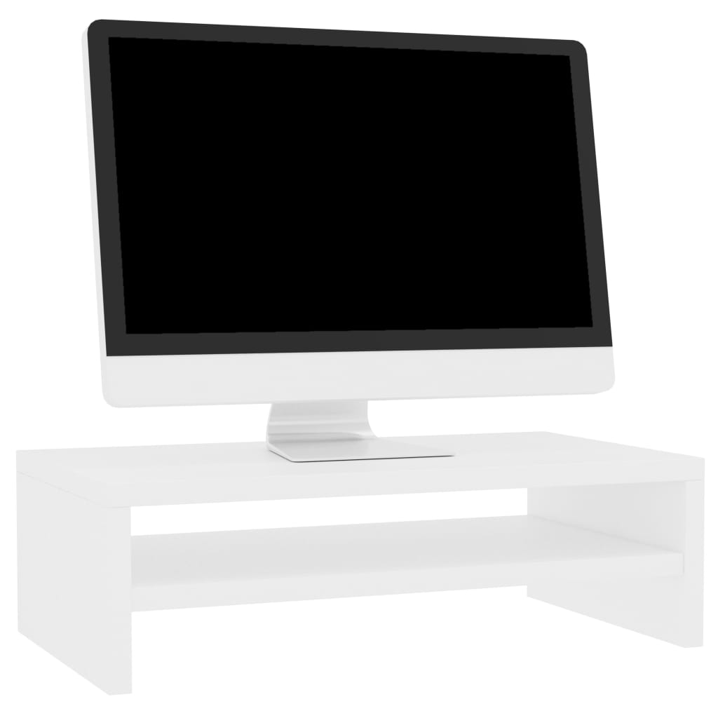 Fehér forgácslap monitorállvány 42 x 24 x 13 cm 