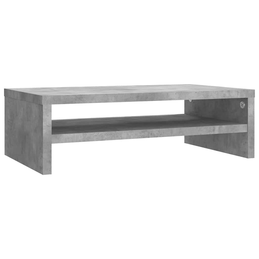 vidaXL Stojan na monitor betonově šedý 42x24x13 cm kompozitní dřevo