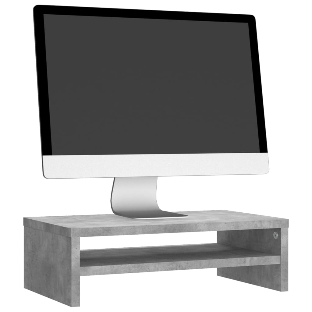 

vidaXL Monitorstandaard 42x24x13 cm spaanplaat betongrijs