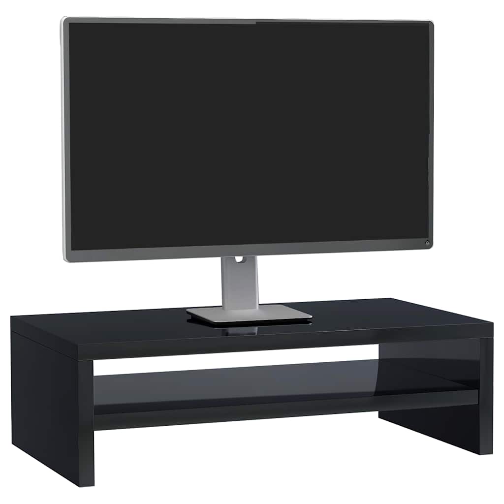

vidaXL Monitorstandaard 42x24x13 cm bewerkt hout hoogglans zwart