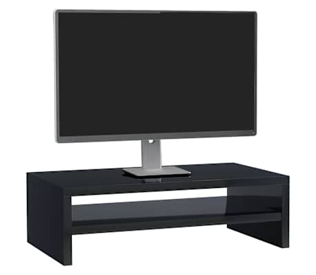 vidaXL Skjermstativ høyglans svart 42x24x13 cm konstruert tre