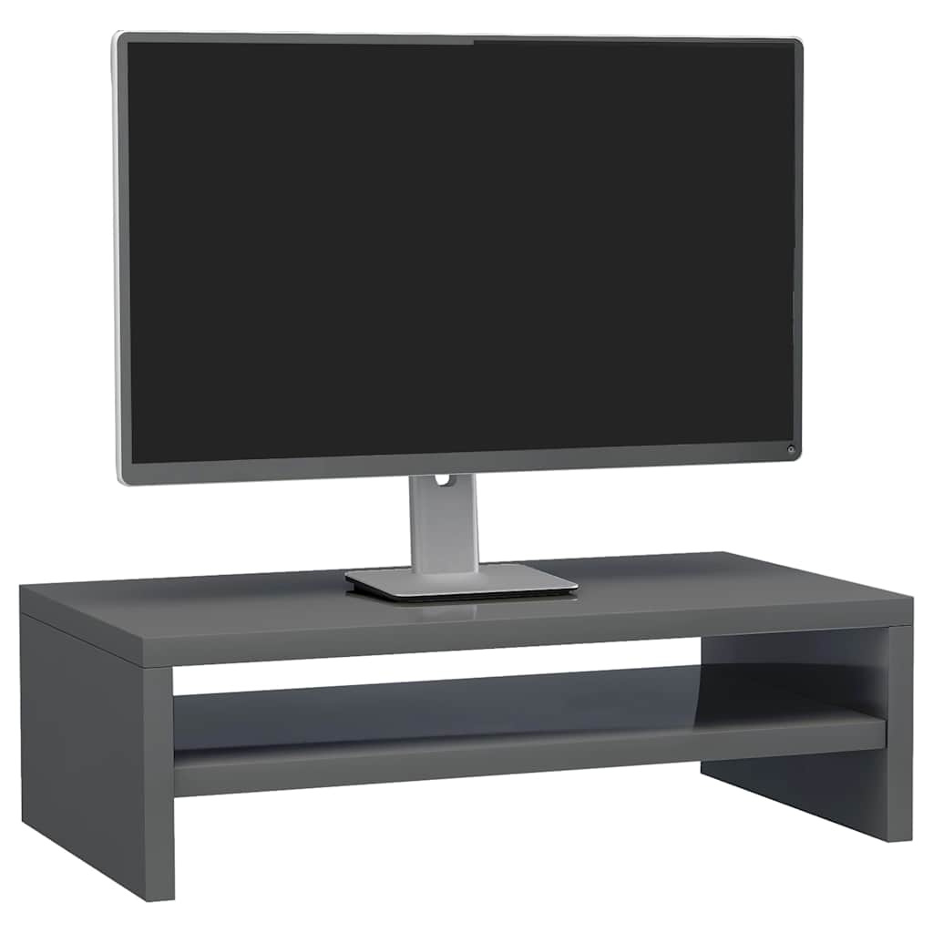 

vidaXL Monitorstandaard 42x24x13 cm bewerkt hout hoogglans grijs