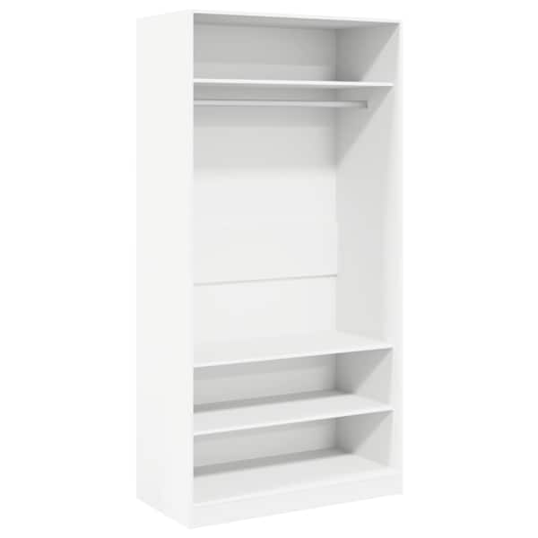 vidaXL garderoob valge 100 x 50 x 200 cm tehispuit