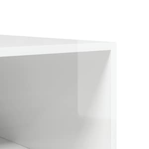 Šatní skříň bílá vysoký lesk 100 x 50 x 200 cm kompozitní dřevo - obrázek 7