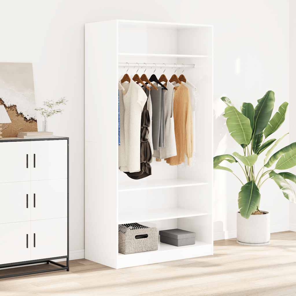 vidaXL Sifonier, alb extralucios, 100x50x200 cm, lemn prelucrat