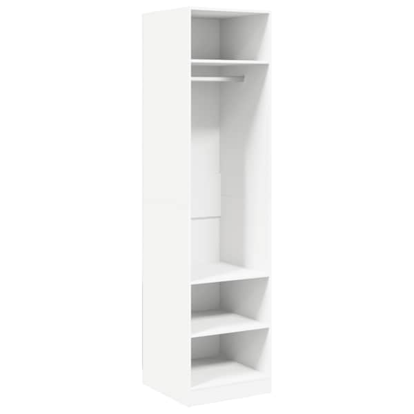 vidaXL garderoob valge 50 x 50 x 200 cm tehispuit