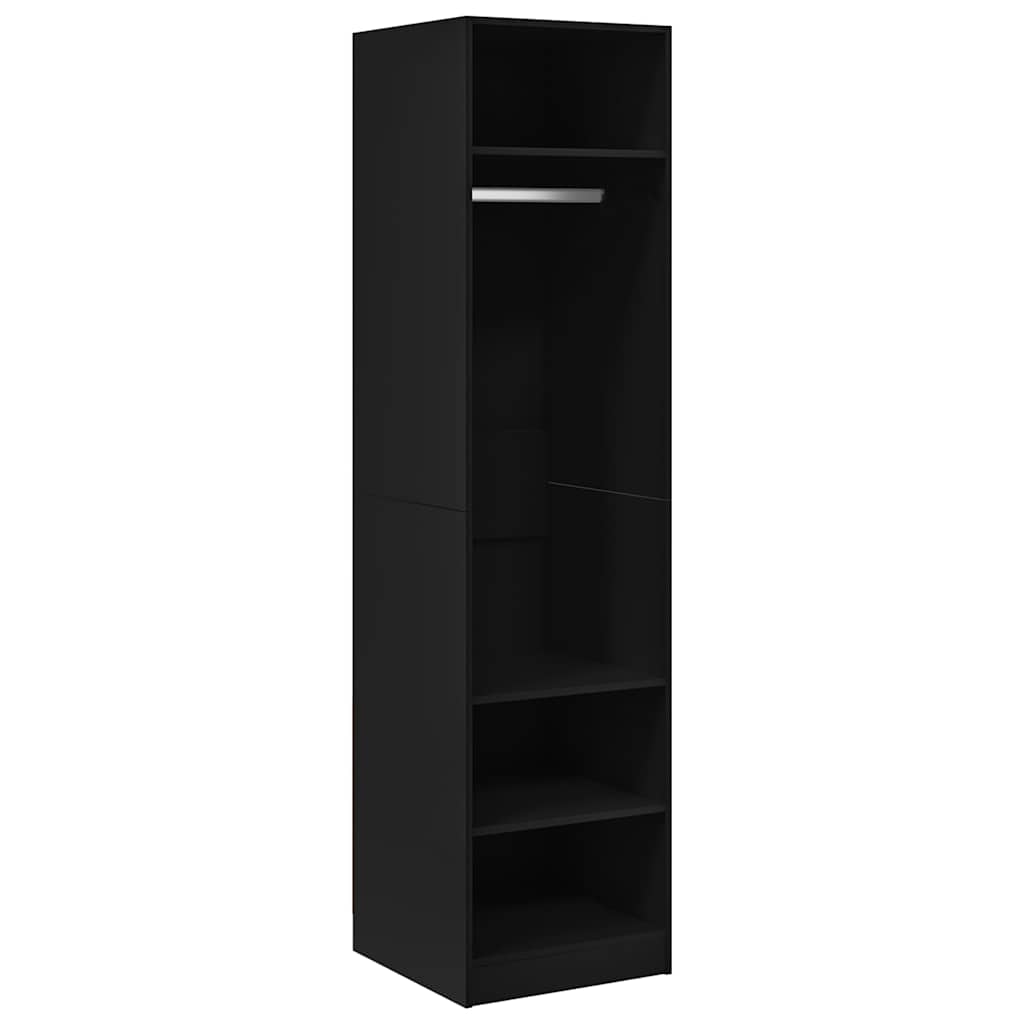 E-shop vidaXL Šatník, čierny 50x50x200 cm, kompozitné drevo