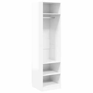 Šatní skříň bílá s vysokým leskem 50x50x200 cm kompozitní dřevo - obrázek 2