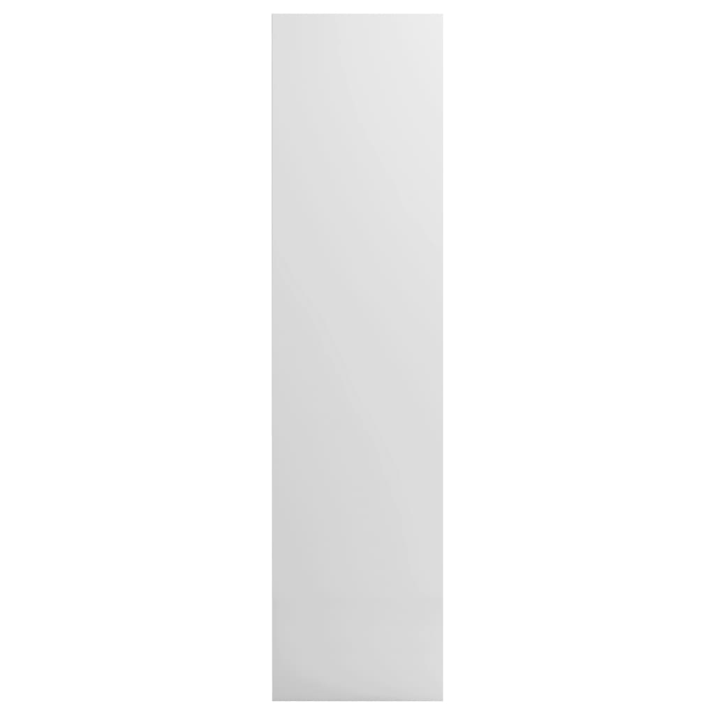 Magasfényű fehér szerelt fa ruhásszekrény 50 x 50 x 200 cm 