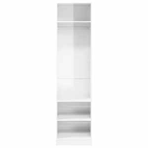 Šatní skříň bílá s vysokým leskem 50x50x200 cm kompozitní dřevo - obrázek 4