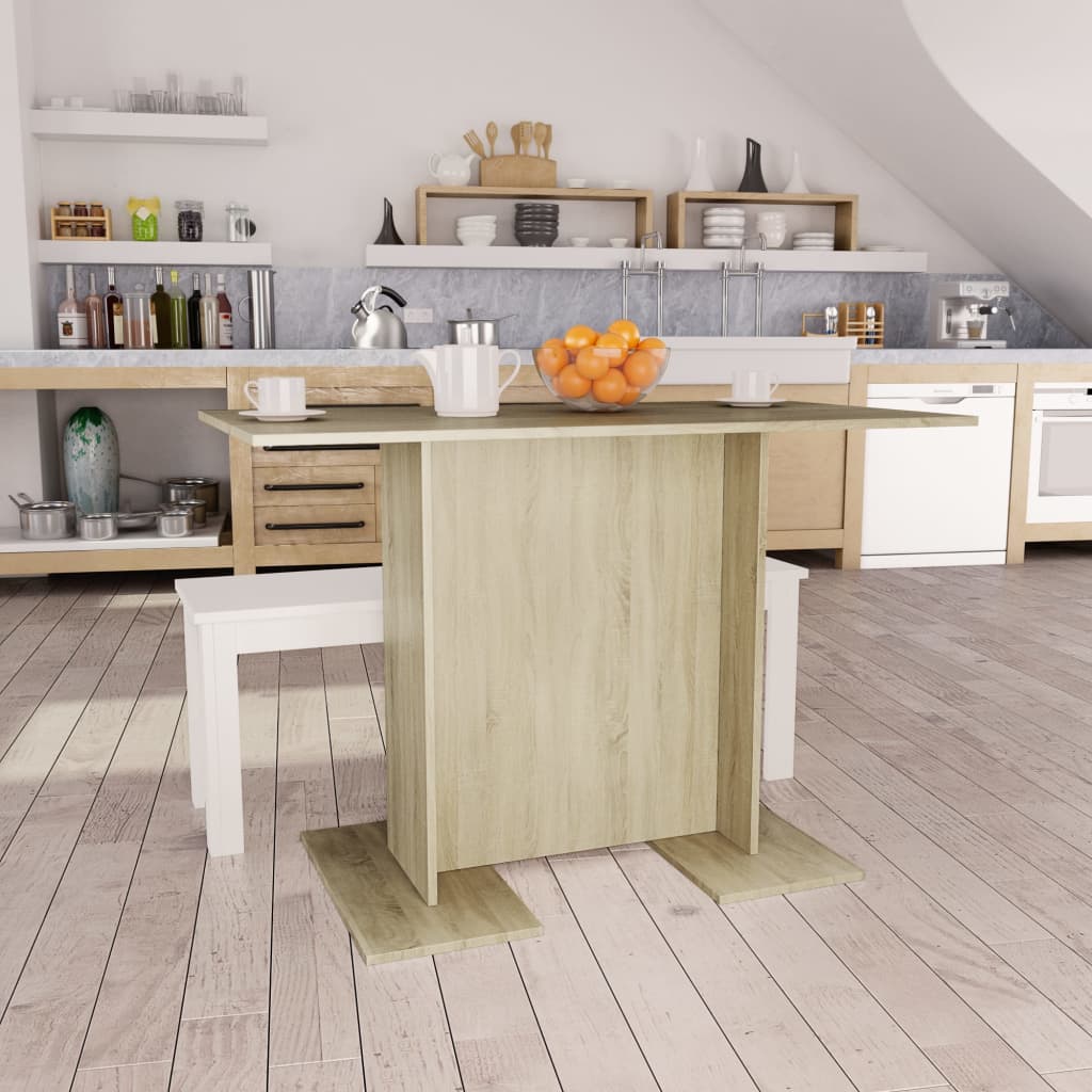 vidaXL Esstisch Sonoma-Eiche 110x60x75 cm Holzwerkstoff