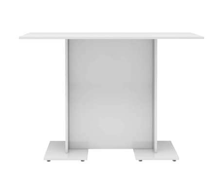 vidaXL Jedálenský stôl, lesklý biely 110x60x75 cm, kompozitné drevo