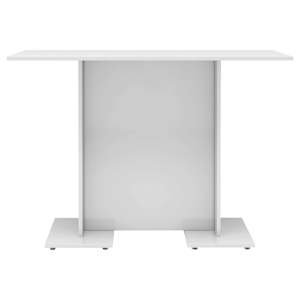 vidaXL Spisebord h&oslash;yglans hvit 110x60x75 cm konstruert tre