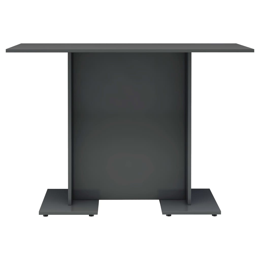 vidaXL Jídelní stůl šedý s vysokým leskem 110 x 60 x 75 cm dřevotříska