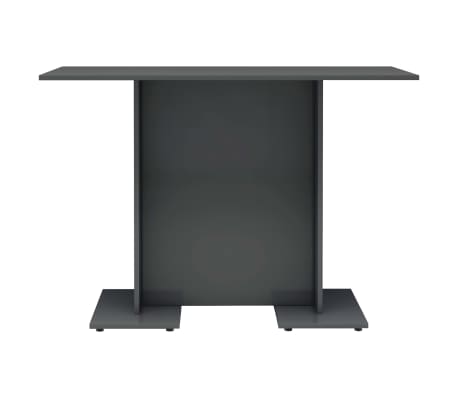 vidaXL Jídelní stůl šedý s vysokým leskem 110 x 60 x 75 cm dřevotříska