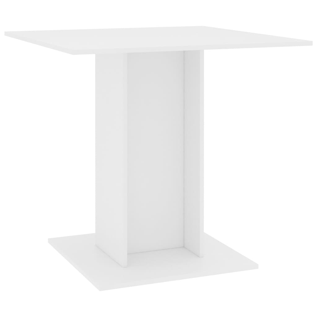 Fehér forgácslap étkezőasztal 80 x 80 x 75 cm 