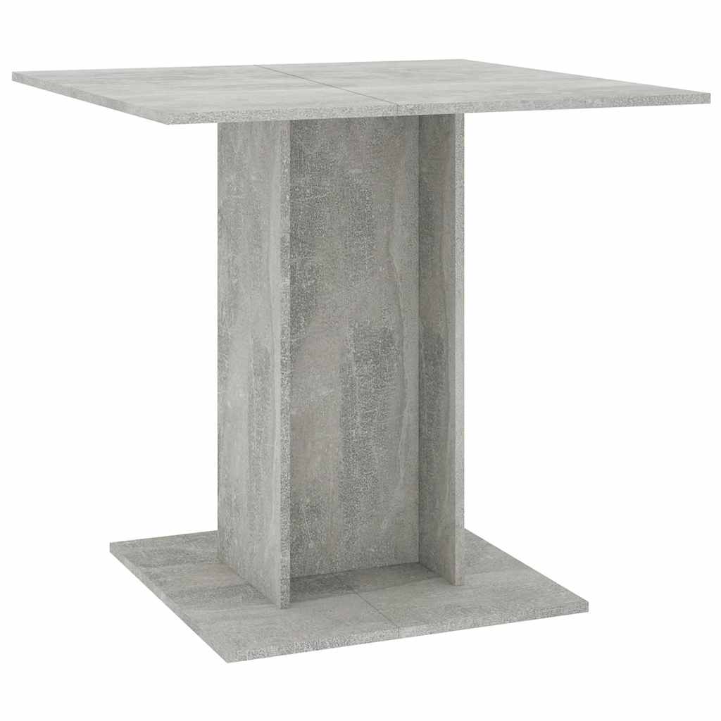 vidaXL Eettafel 80x80x75 cm spaanplaat betongrijs