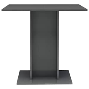 vidaXL Spisebord h&oslash;yglans gr&aring; 80x80x75 cm sponplate