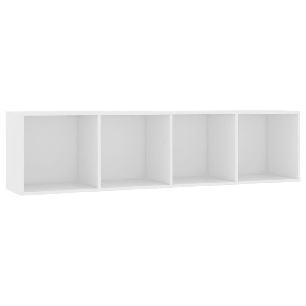 Fehér könyv-/TV-szekrény 143 x 30 x 36 cm 