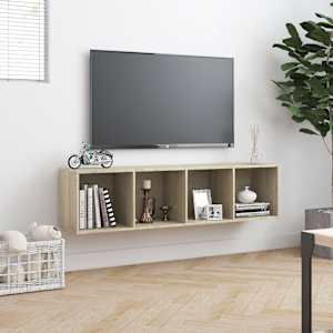 Knihovna/TV skříňka dub sonoma 143x30x36 cm - obrázek 4