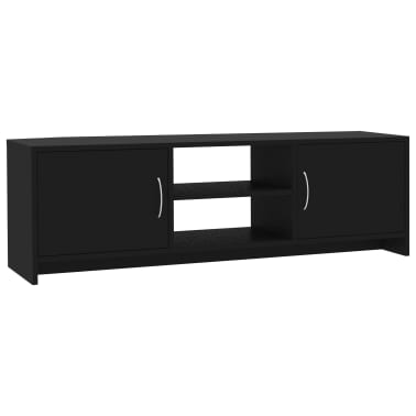 Vidaxl Tv Cabinet Black 47 2 X11 8 X14 8 Chipboard Vidaxl Com