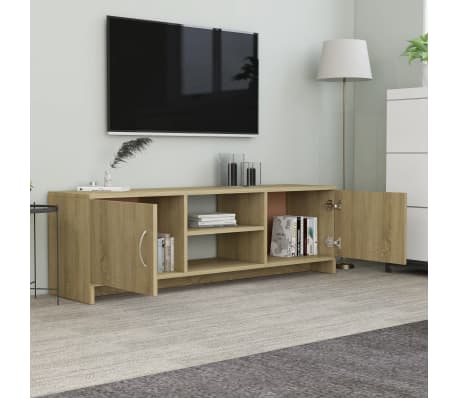 vidaXL TV-Schrank Sonoma-Eiche 120x30x37,5 cm Holzwerkstoff